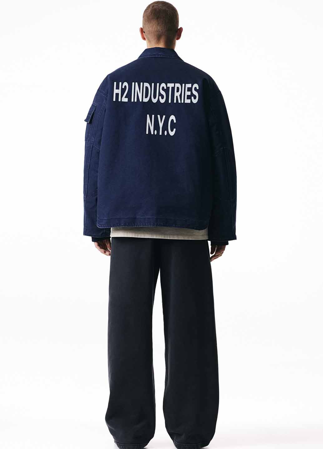 Синя демісезонна куртка H&M