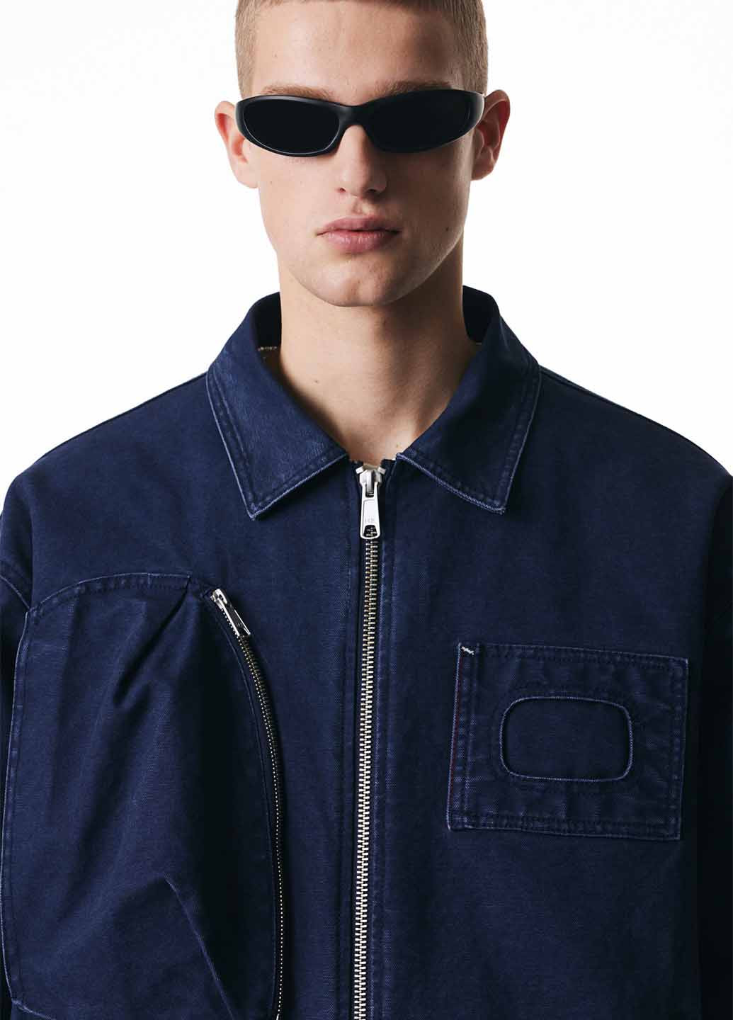 Синя демісезонна куртка H&M