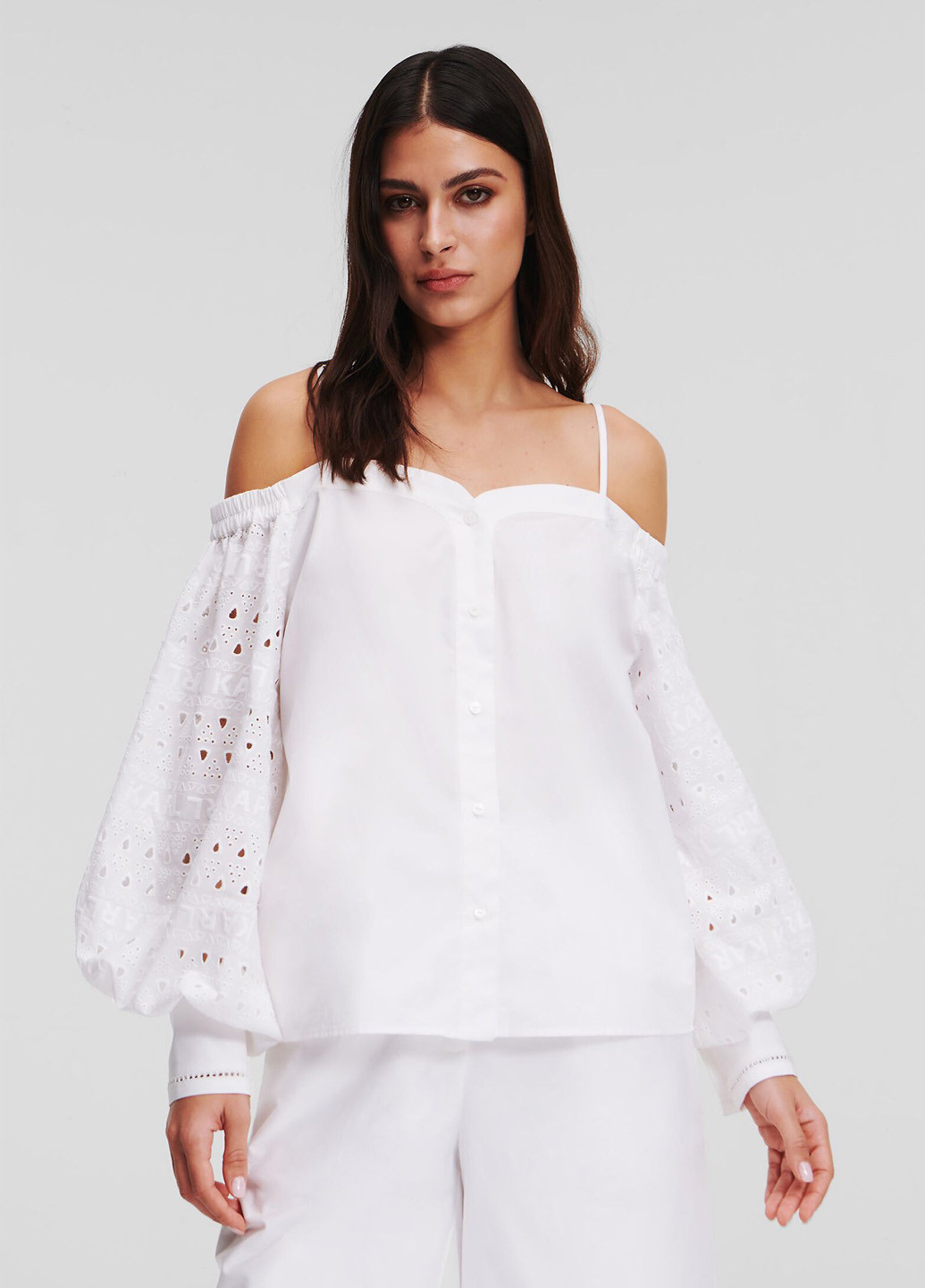 Белая блуза Karl Lagerfeld