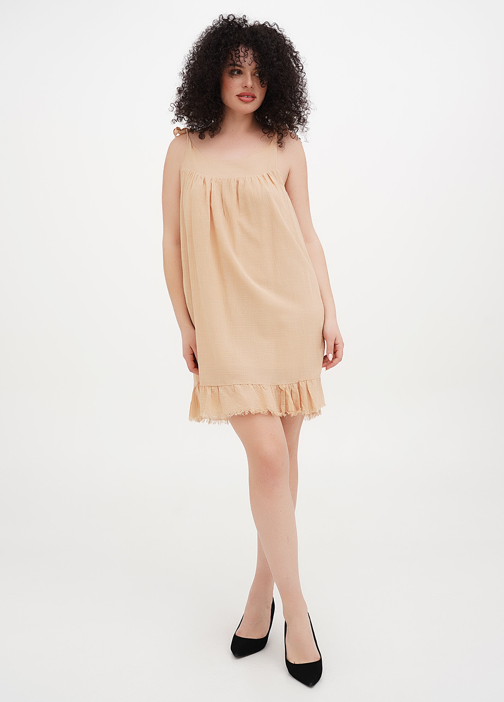 Бежева кежуал сукня а-силует Vicolo однотонна