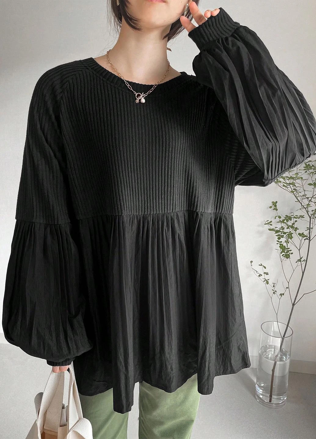 Чёрная блуза SHEIN