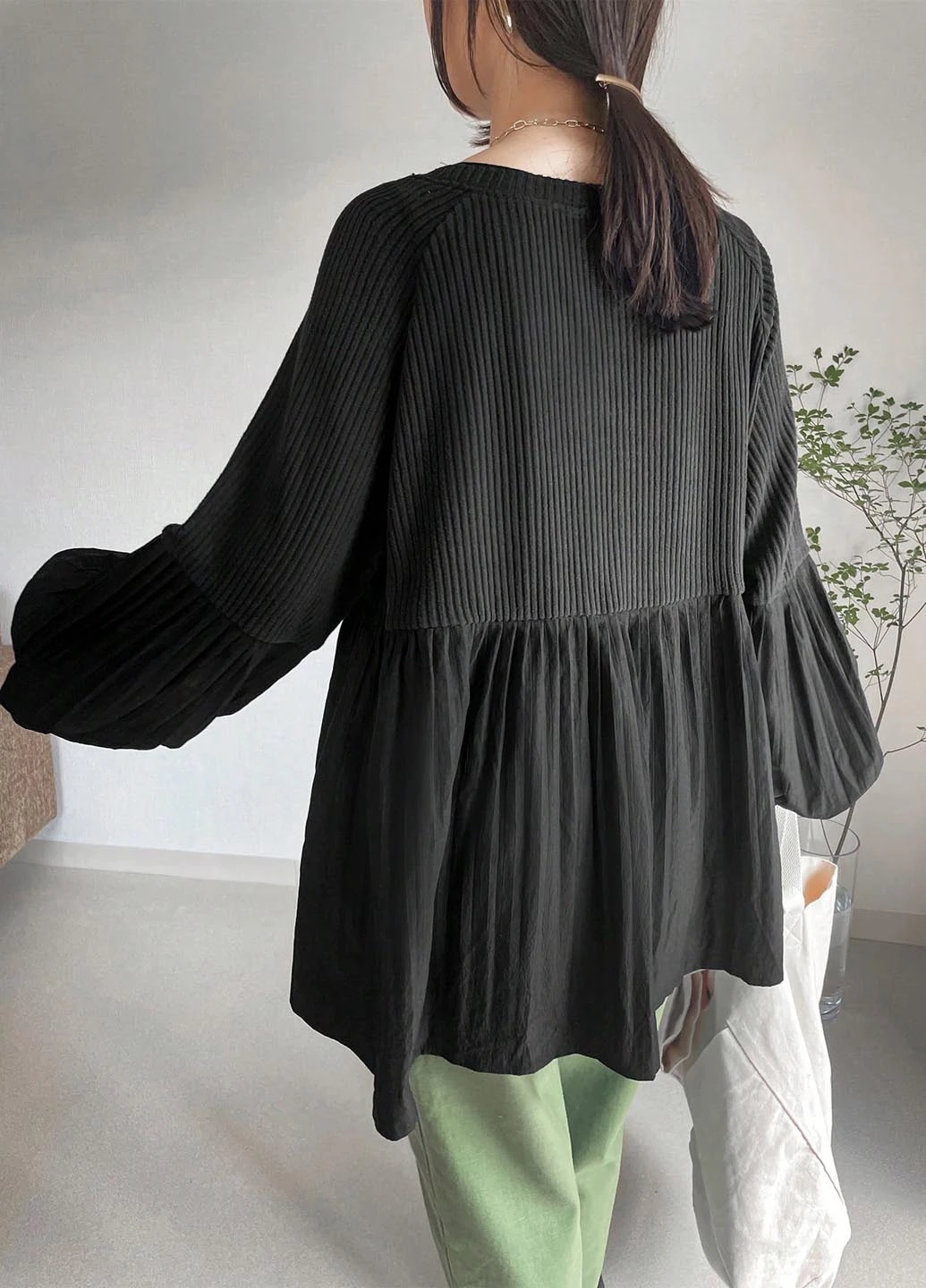 Чёрная блуза SHEIN