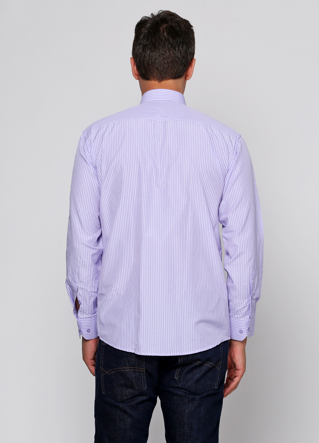 Сиреневая кэжуал рубашка в полоску Franco Cassel