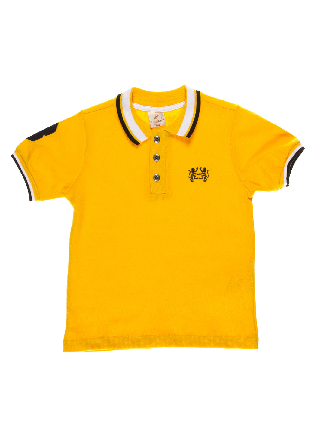 Желтая детская футболка-поло для мальчика Starlet с логотипом