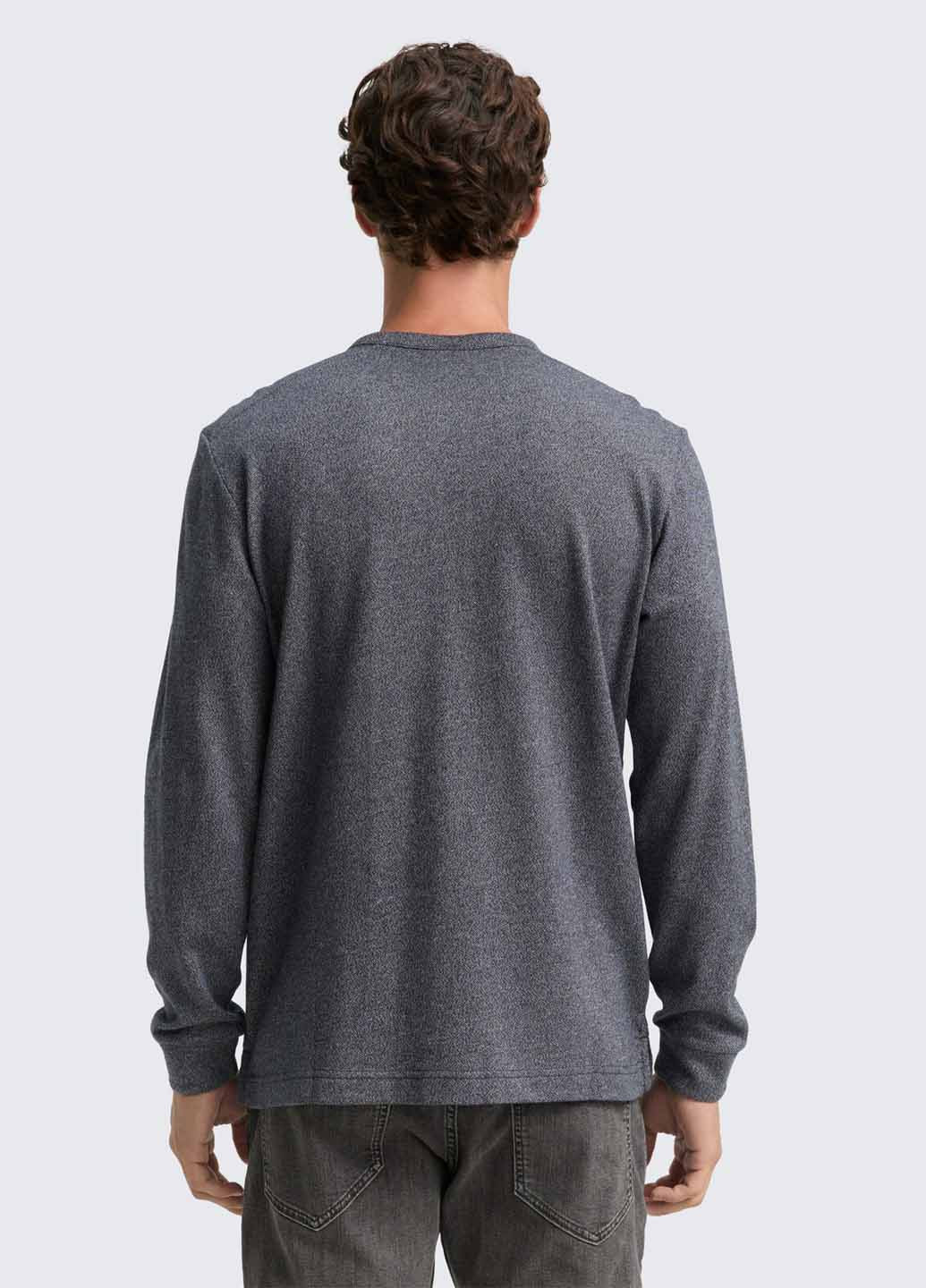 Лонгслів Tom Tailor логотип синій кежуали бавовна