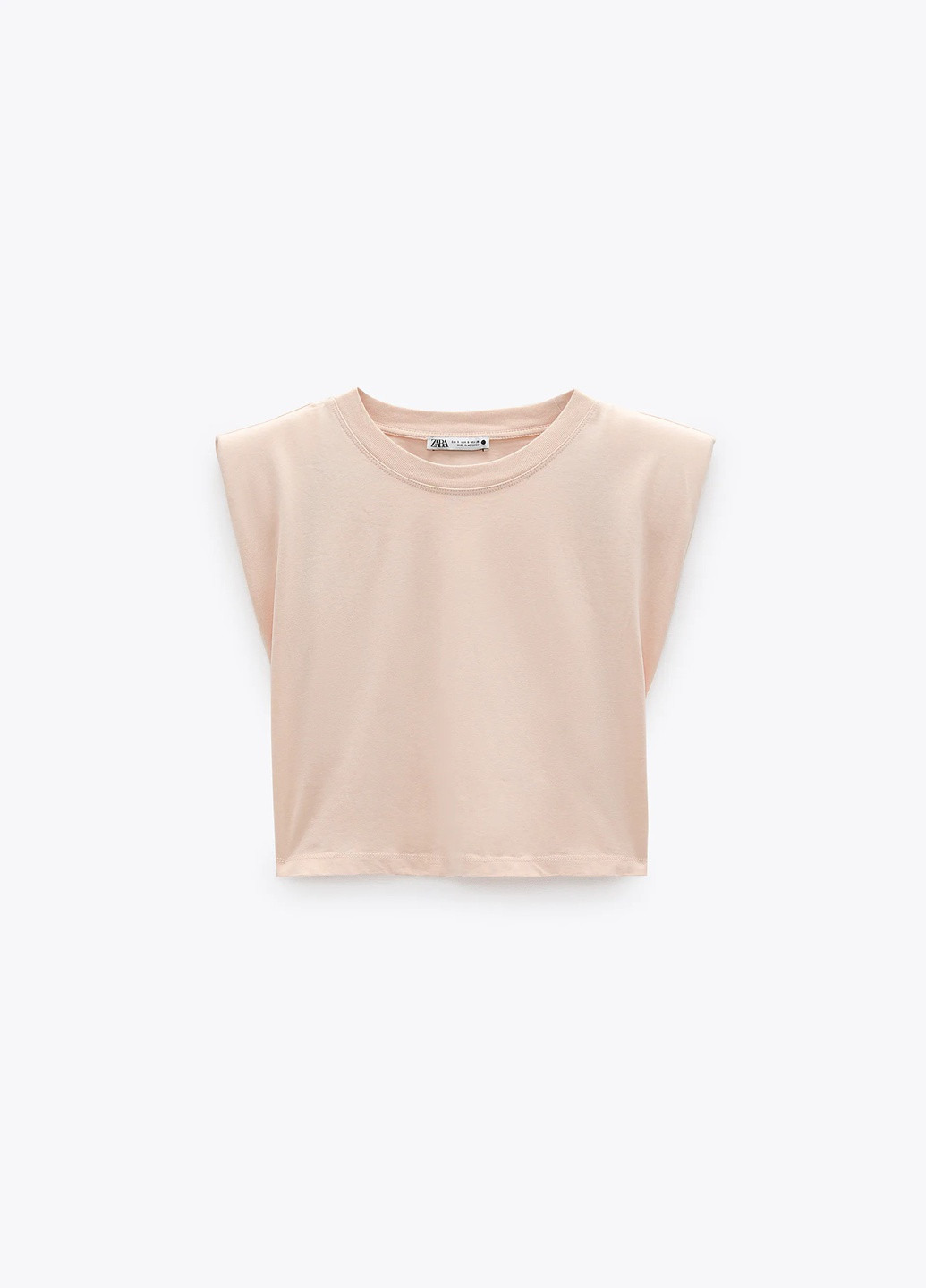 Персиковая летняя футболка Zara