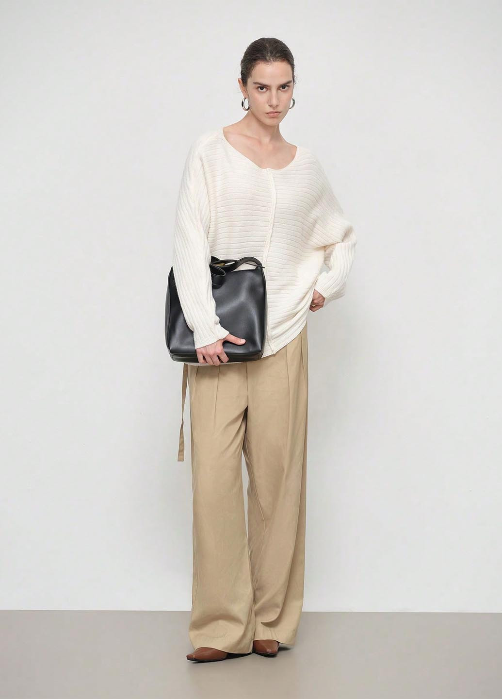 Кремовый демисезонный свитер SHEIN