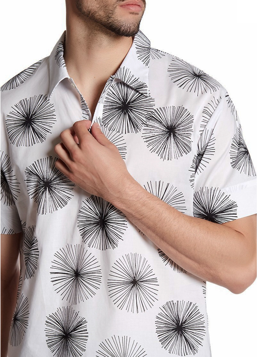 Белая кэжуал рубашка с абстрактным узором Antony Morato