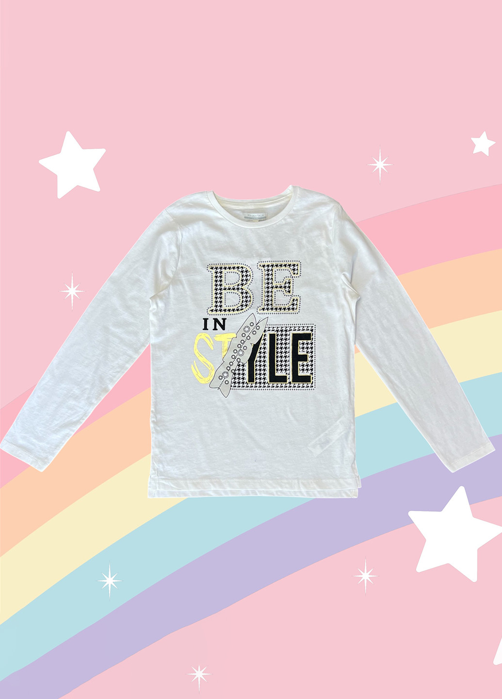 Белый демисезонный кэжуал лонгслив Piazza Italia с надписями