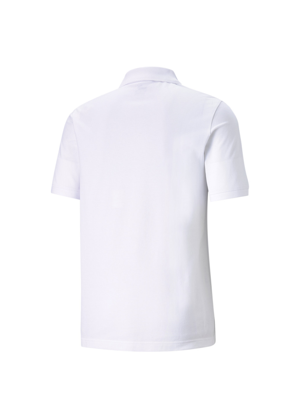 Белая футболка-поло essentials pique men's polo shirt для мужчин Puma однотонная