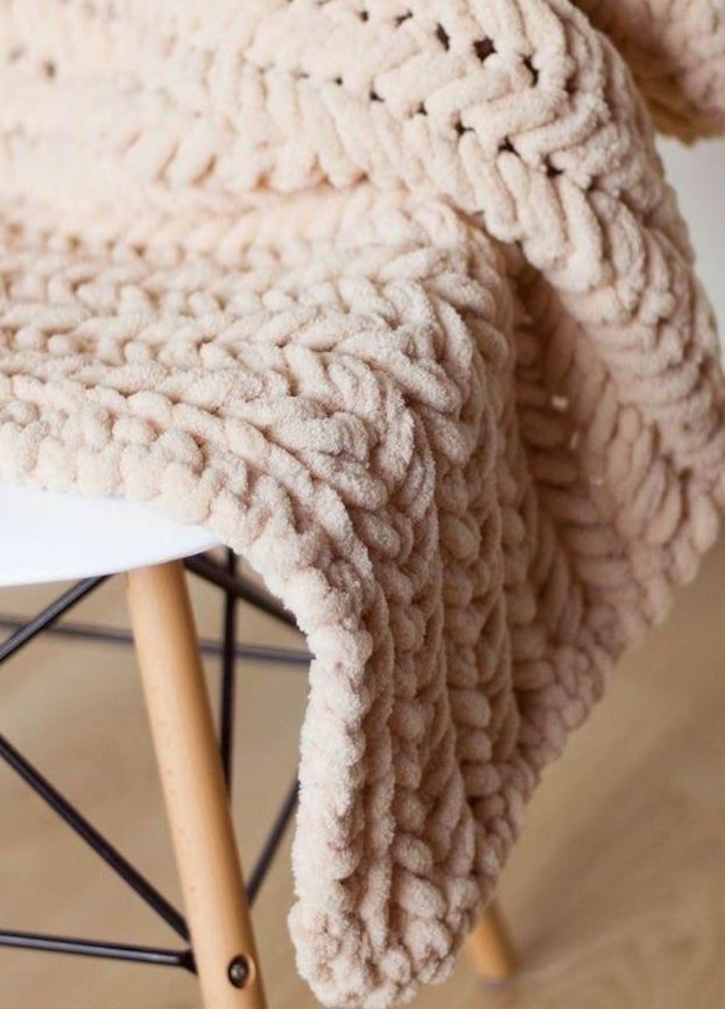 Дитячий в'язаний плюшевий плед в коляску ліжечко для новонародженого малюка Lukoshkino (252913891)