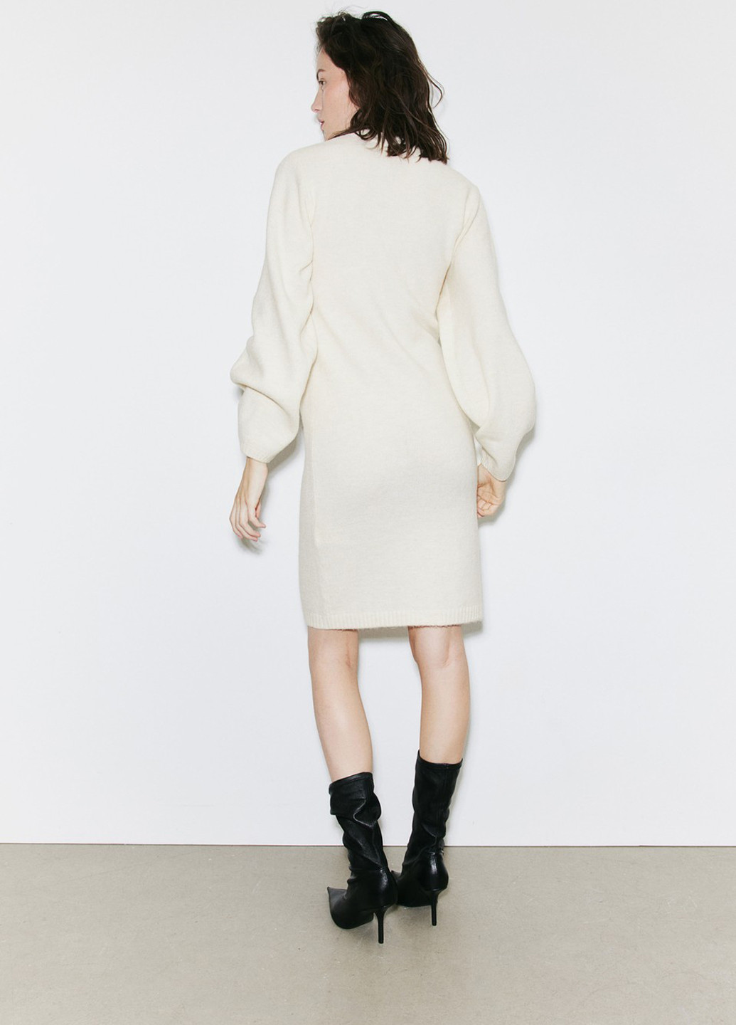 Кремова кежуал сукня для вагітних сукня светр H&M однотонна