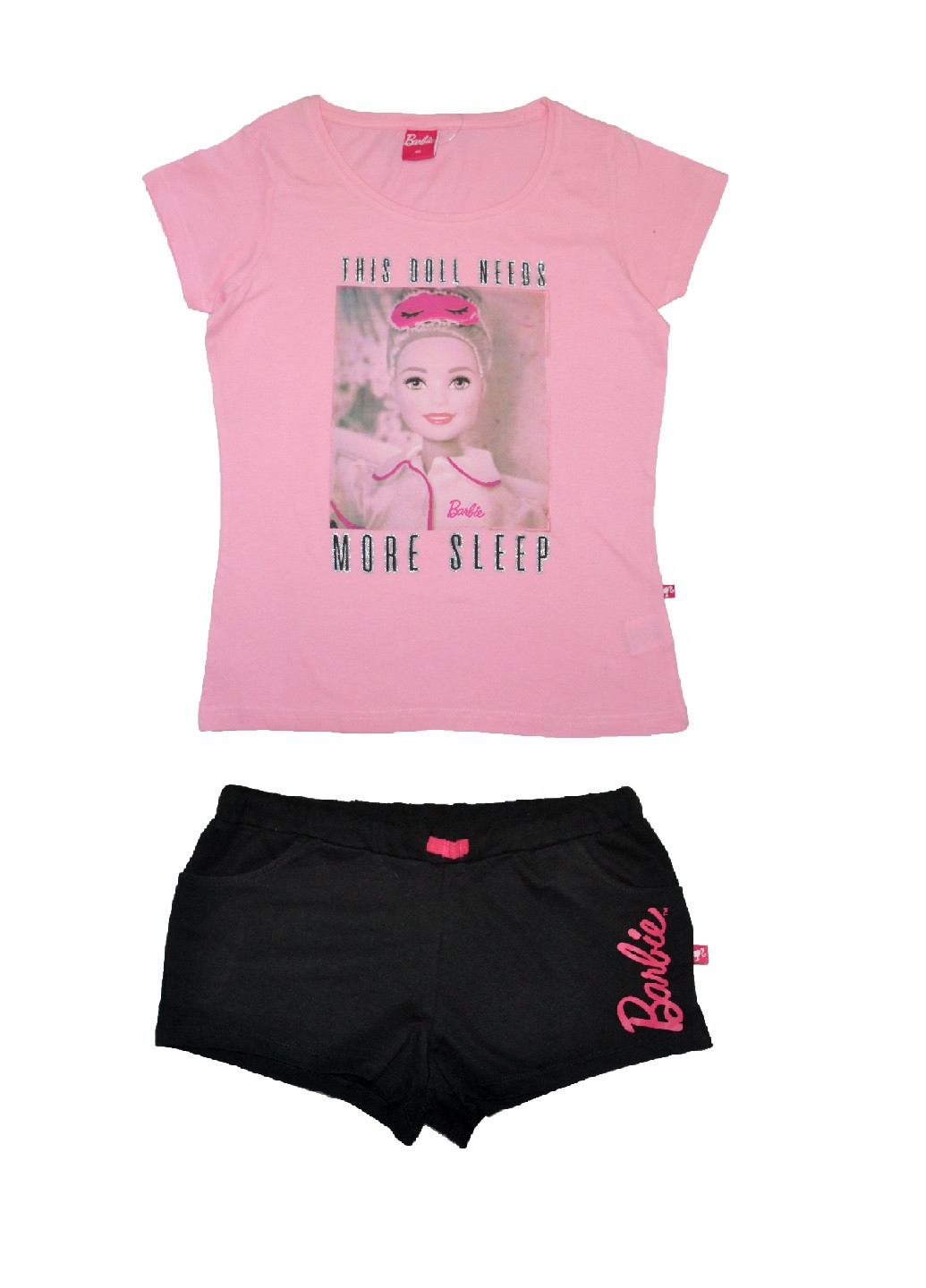 Розовая всесезон пижама футболка + шорты Young Style