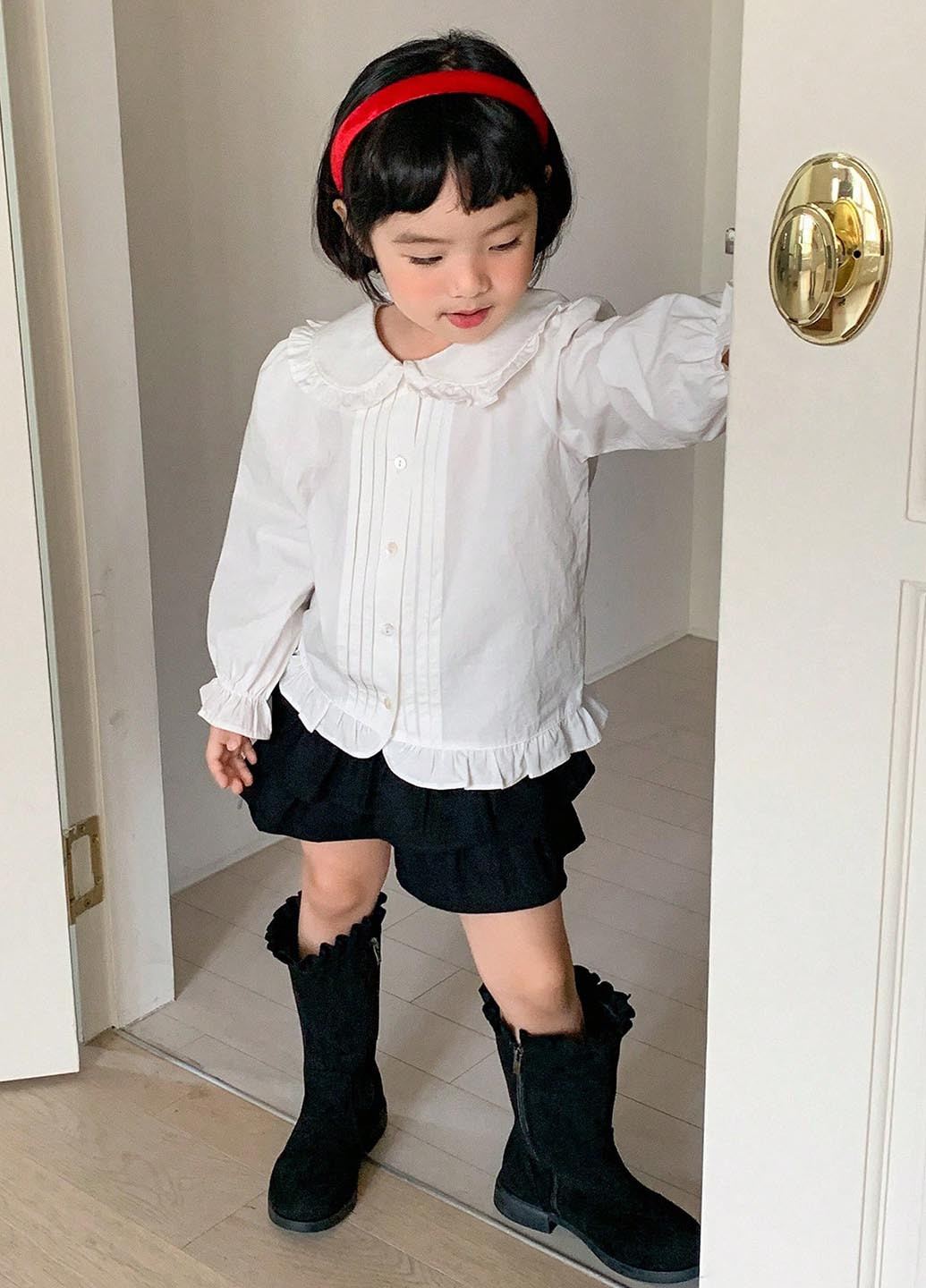 Белая однотонная блузка SHEIN демисезонная