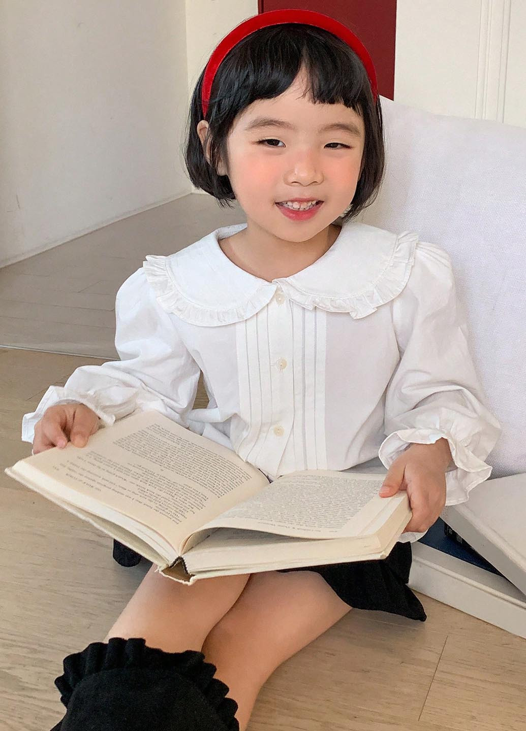 Белая однотонная блузка SHEIN демисезонная