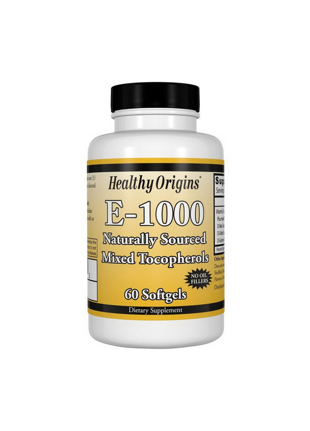 Витамин Е Vitamin E-1000 (60 капс) хелси ориджинс Healthy Origins (255410131)