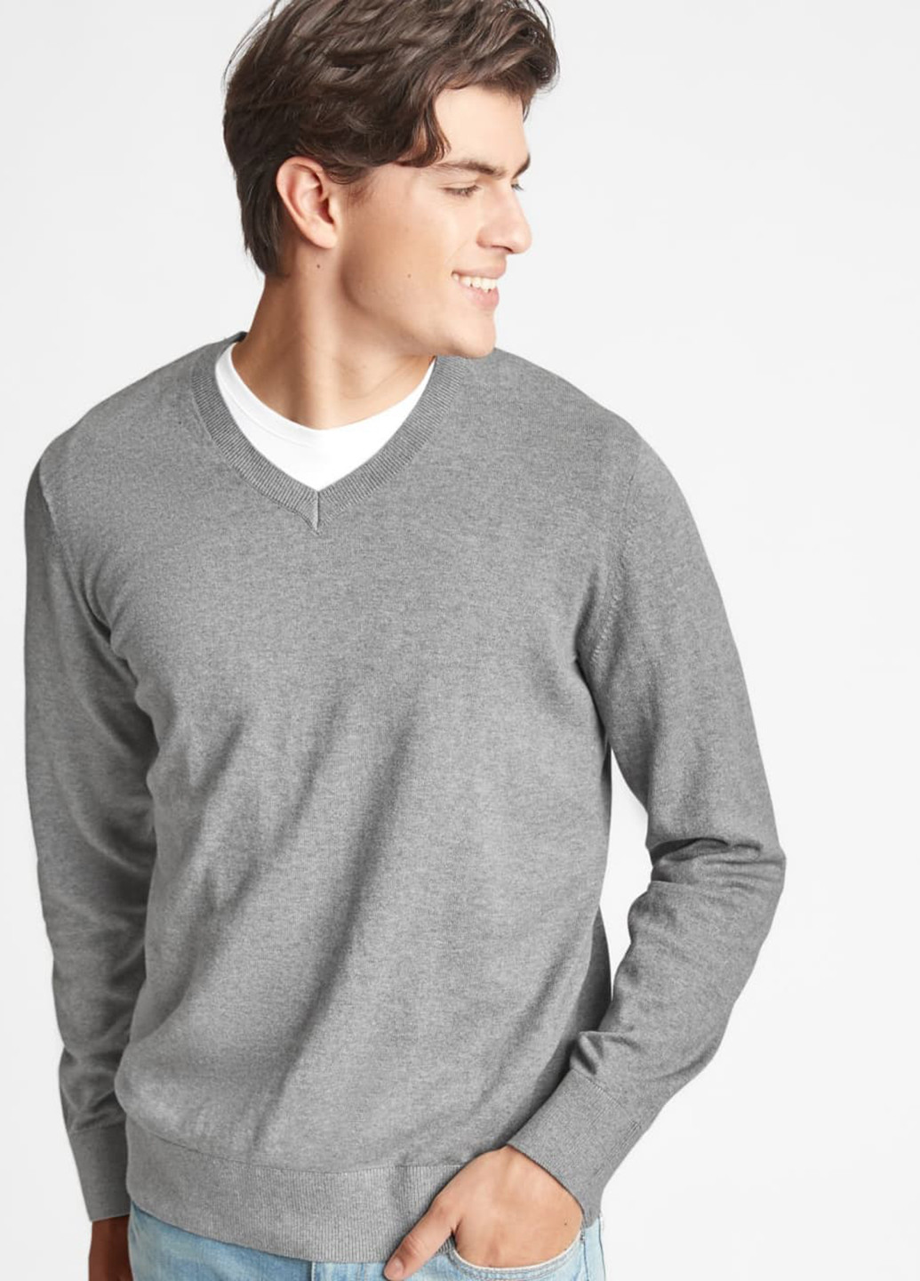 Темно-серый демисезонный пуловер пуловер Gap