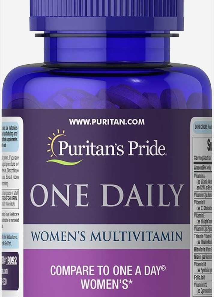 Мультивитамины One Daily Women's Multivitamin 100 caps Puritans Pride (232599743)