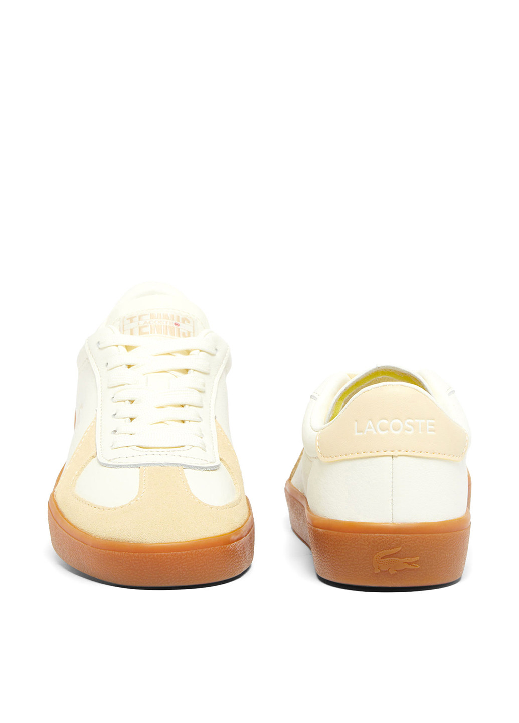 Бежевые кеды Lacoste