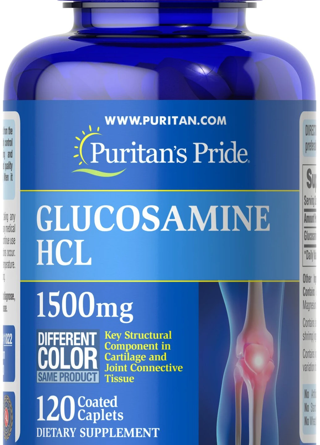 Глюкозамін Puritan's Pride Glucosamine 1500 mg, 120 Caplets Puritans Pride (255170474)