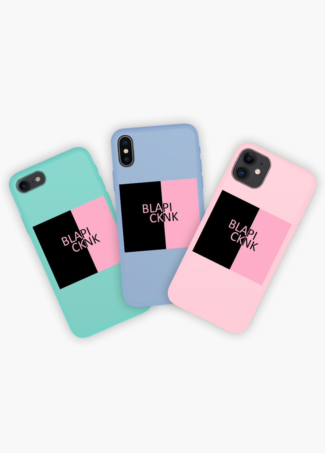 Чохол силіконовий Apple Iphone Xs Блек Пінк (BlackPink) Білий (8938-1345) MobiPrint (219485733)