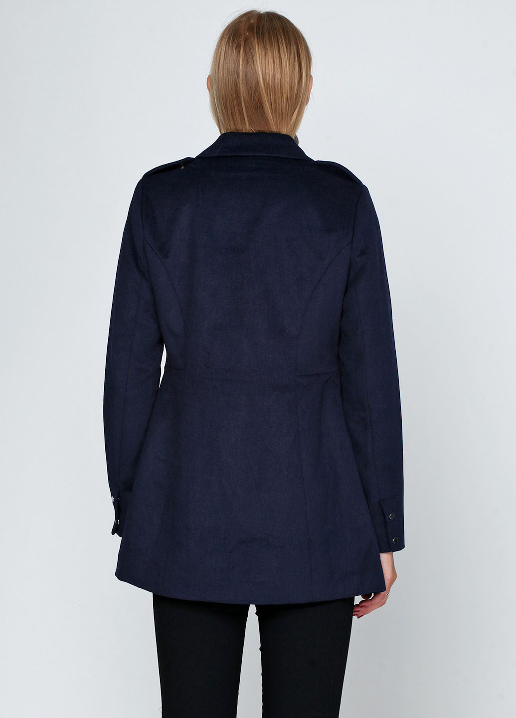 Темно-синее демисезонное Пальто двубортное Vero Moda