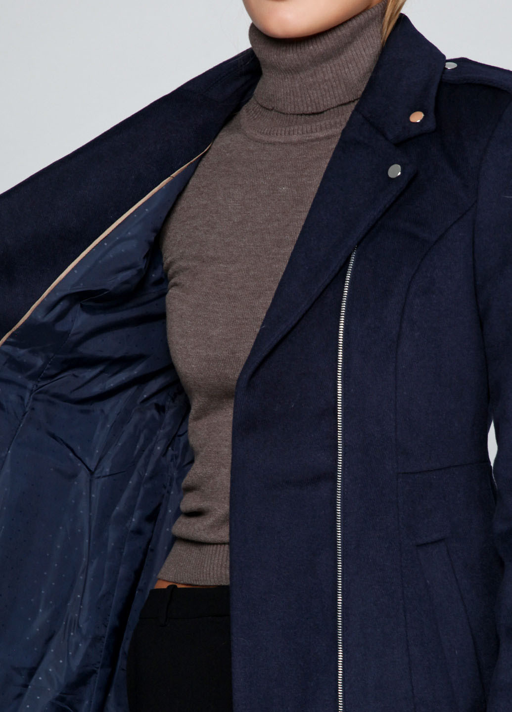 Темно-синє демісезонне Пальто двобортне Vero Moda