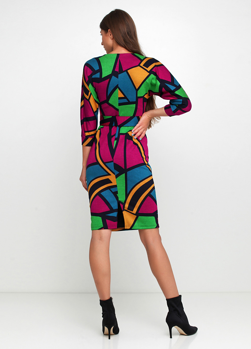 Комбинированное кэжуал платье Anastasimo с абстрактным узором