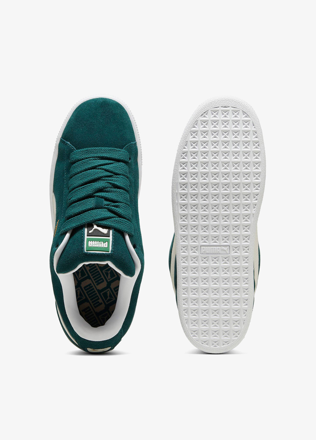 Темно-зеленые всесезонные кроссовки Puma SUEDE XL