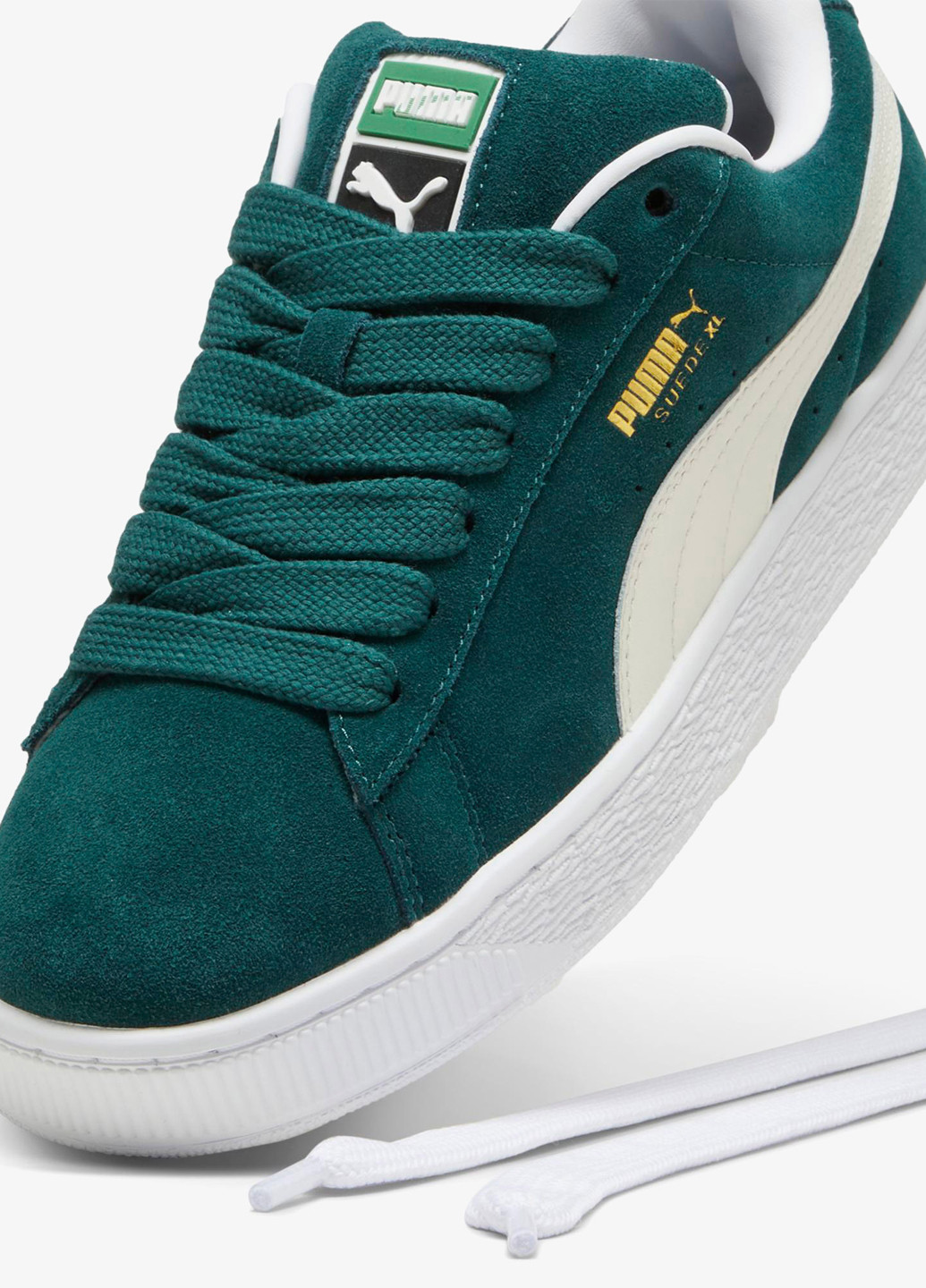 Темно-зеленые всесезонные кроссовки Puma SUEDE XL