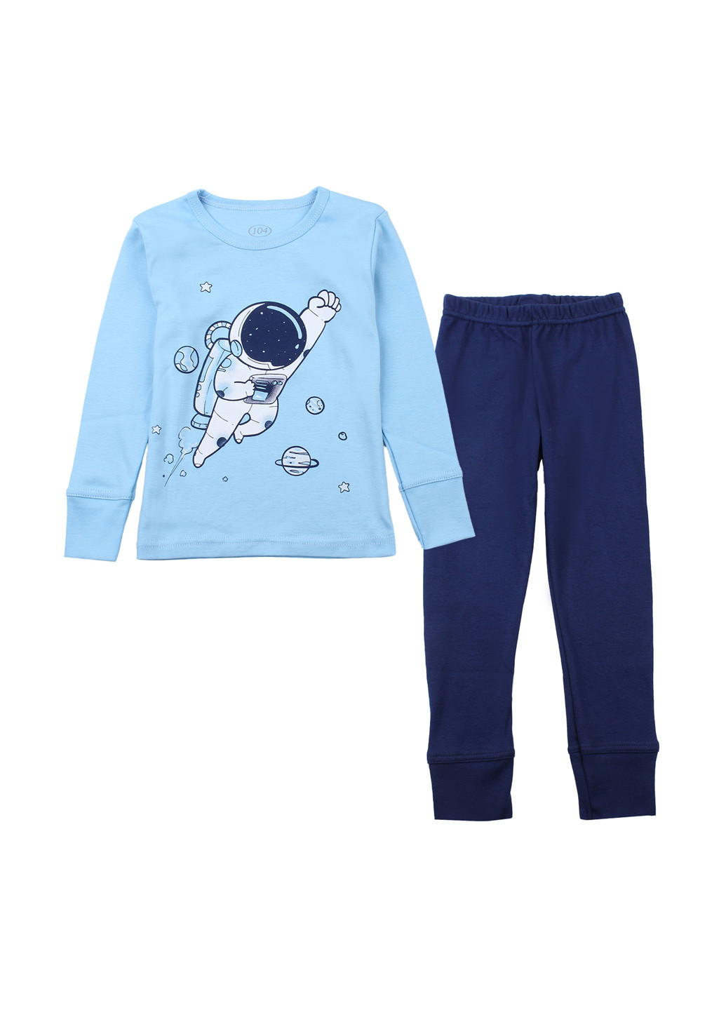 Голубая всесезон пижама (свитшот, брюки) свитшот + брюки Фламинго
