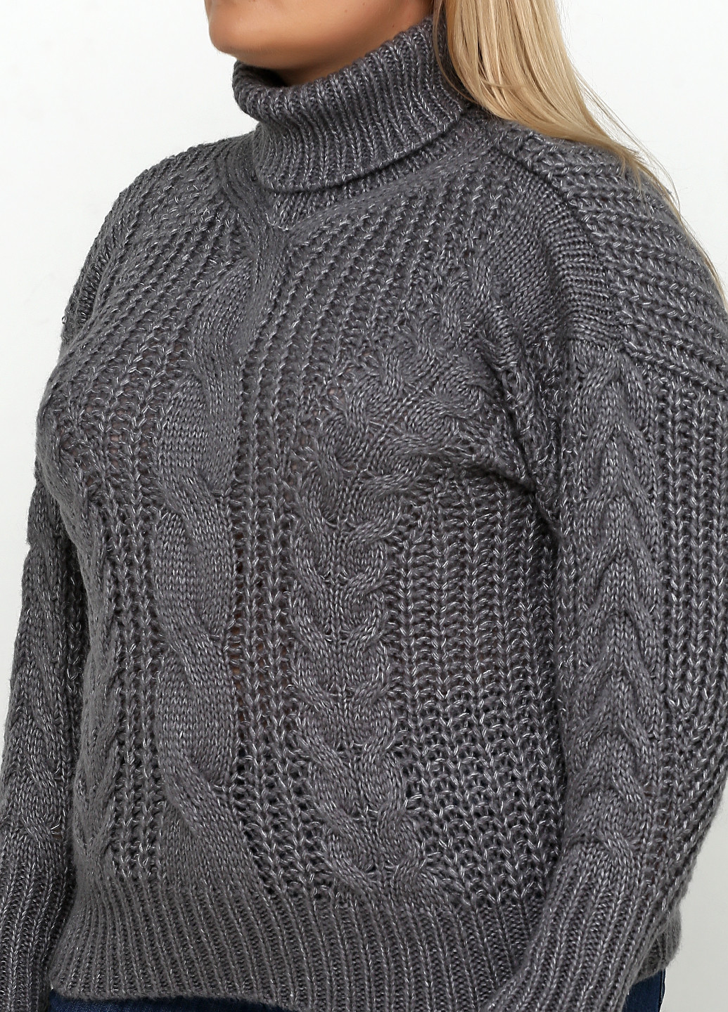 Темно-серый демисезонный свитер Fashion