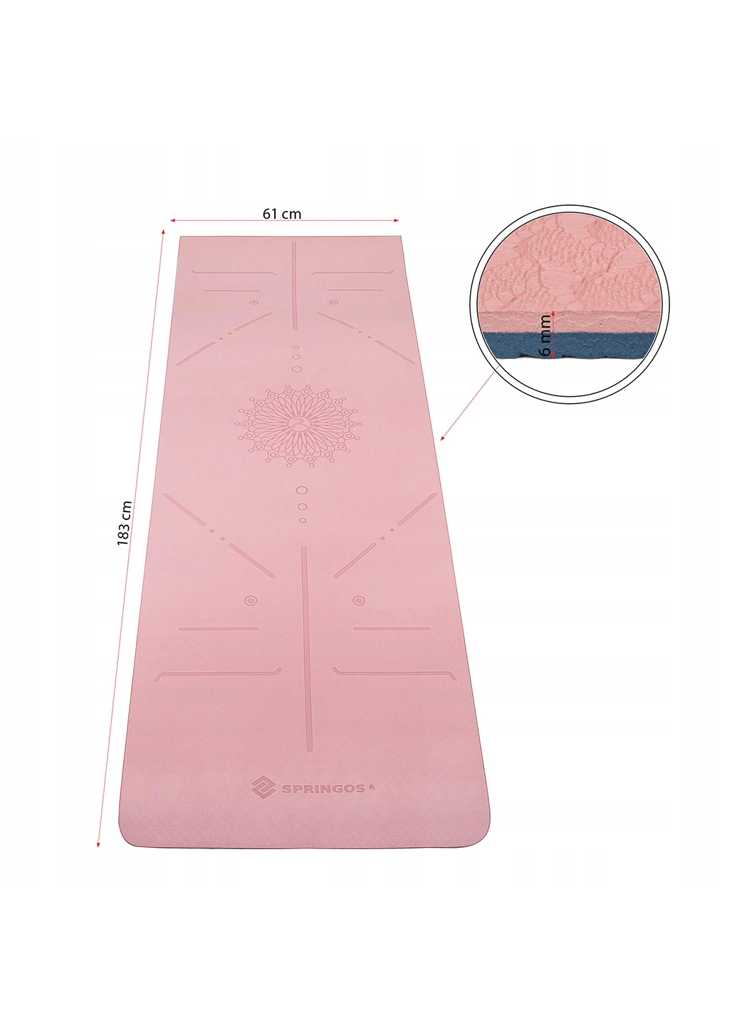 Спортивний килимок 183х61х0,6 см Springos (252374500)