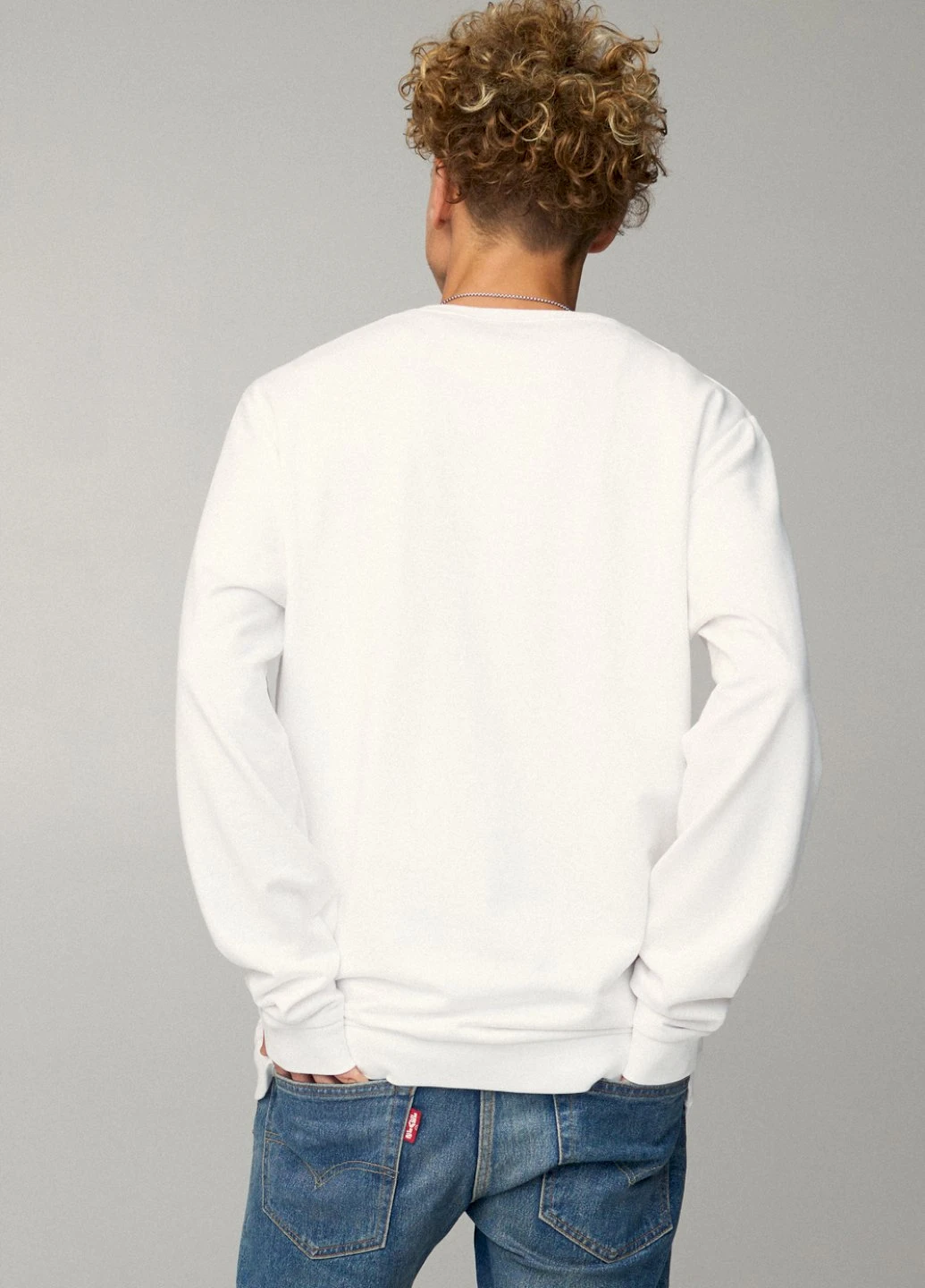 Білий світшот чоловічий oversize /no flis/ YAPPI малюнок (251791423)