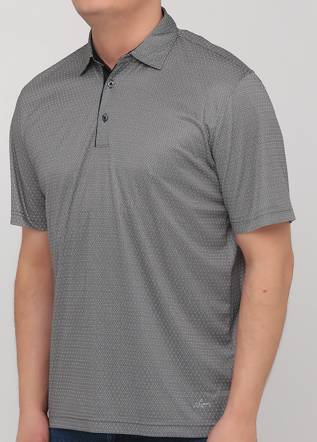 Черная футболка-поло для мужчин Greg Norman с орнаментом