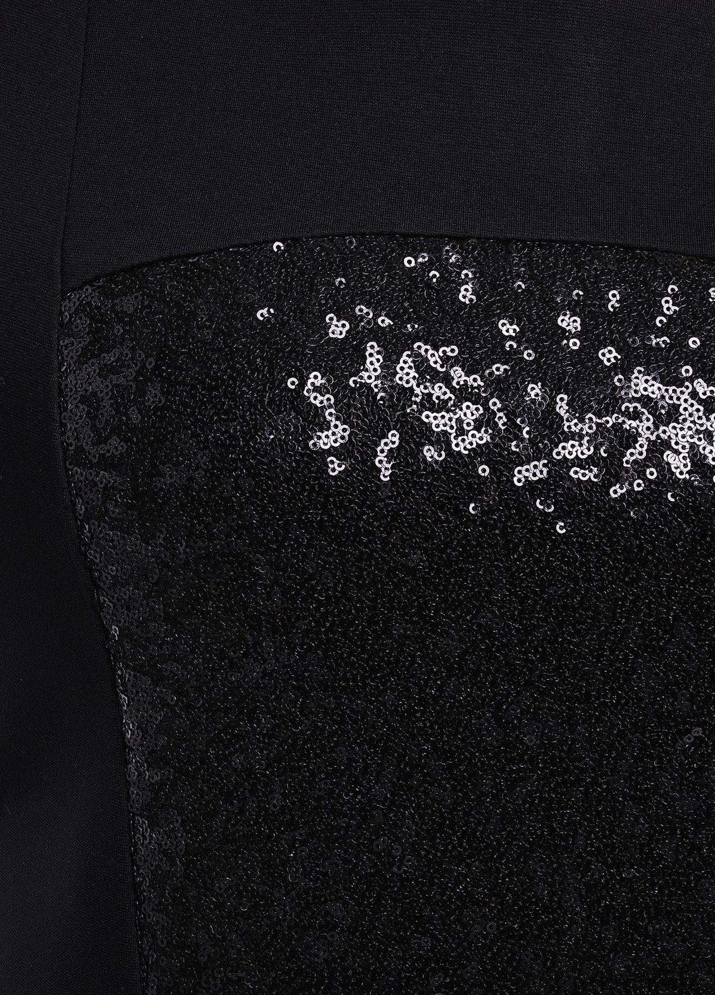 Черное кэжуал платье с пайетками asti черное Tatiana однотонное