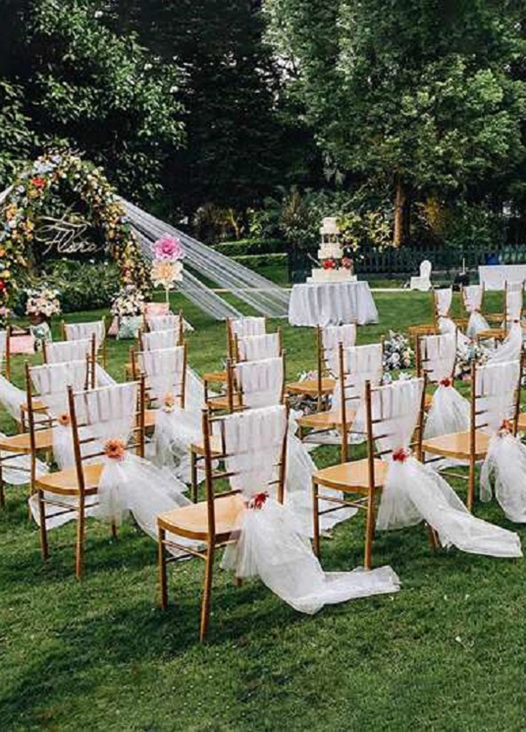 Накидка на стул свадебная, 1,5х2 м SHEIN (322563117)