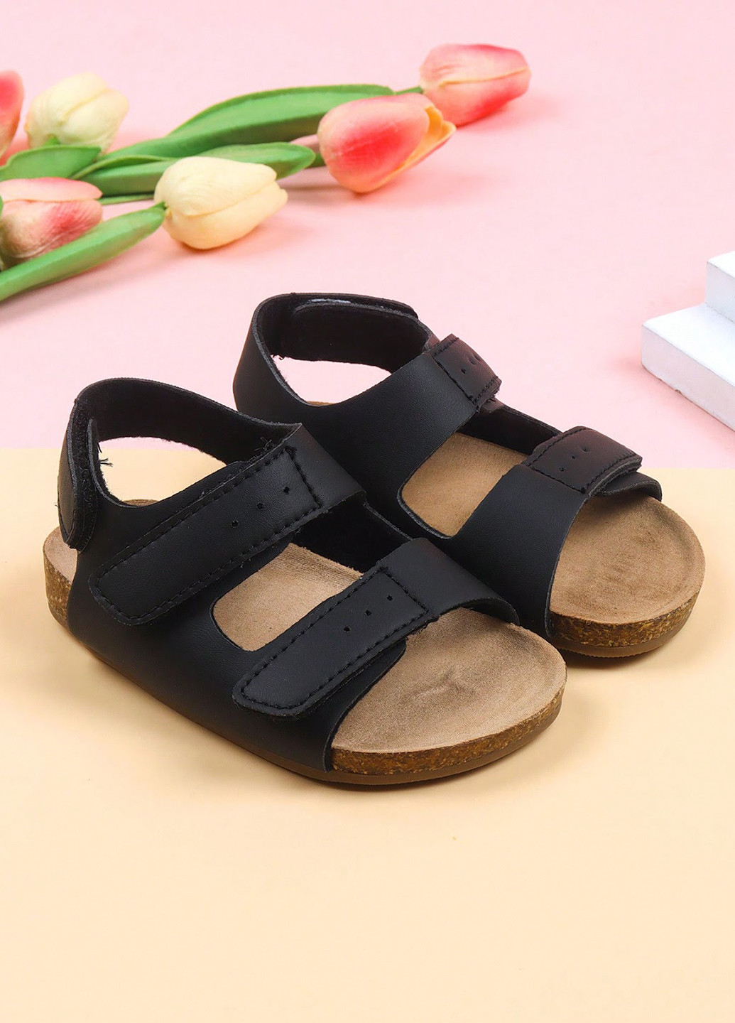 Черные кэжуал сандалии SHEIN на липучке