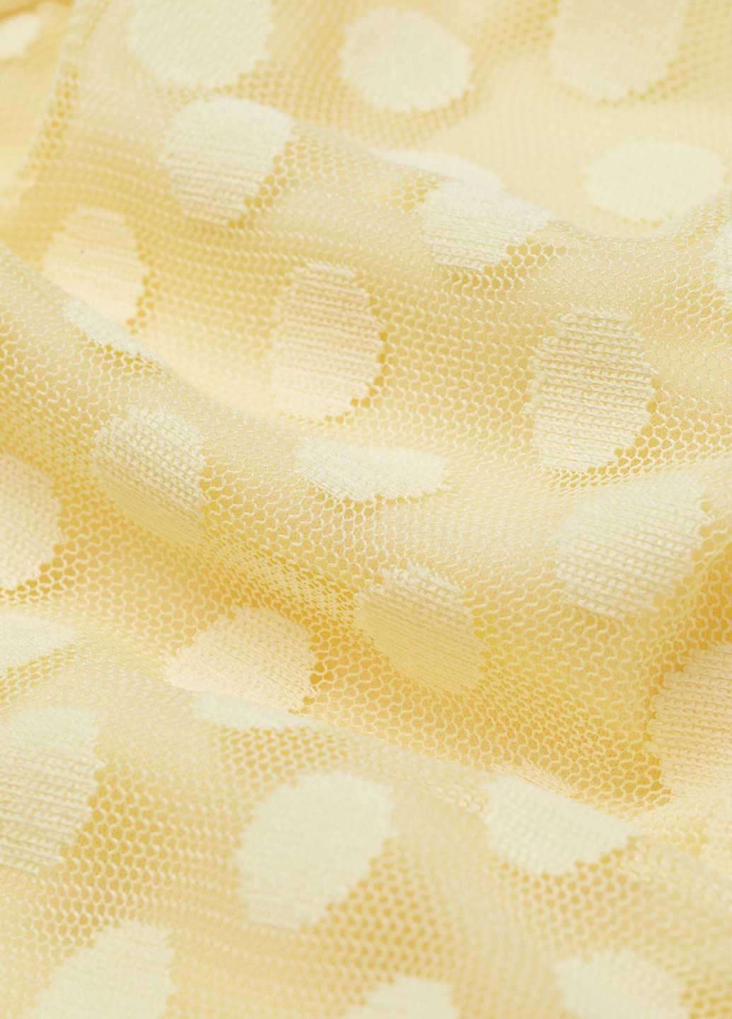 Светло-желтая кэжуал в горошек юбка H&M