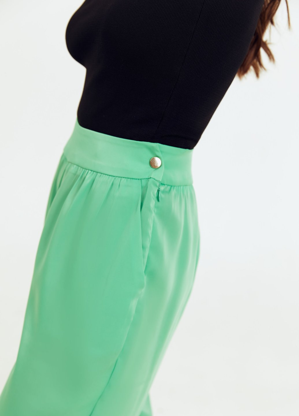 Атласные зеленые брюки Gepur (252809067)