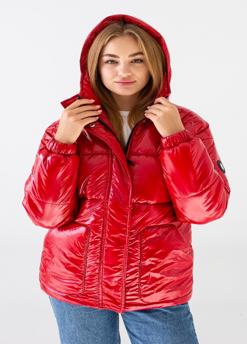 Червона зимня жіноча зимова куртка "бетті" Uzeff