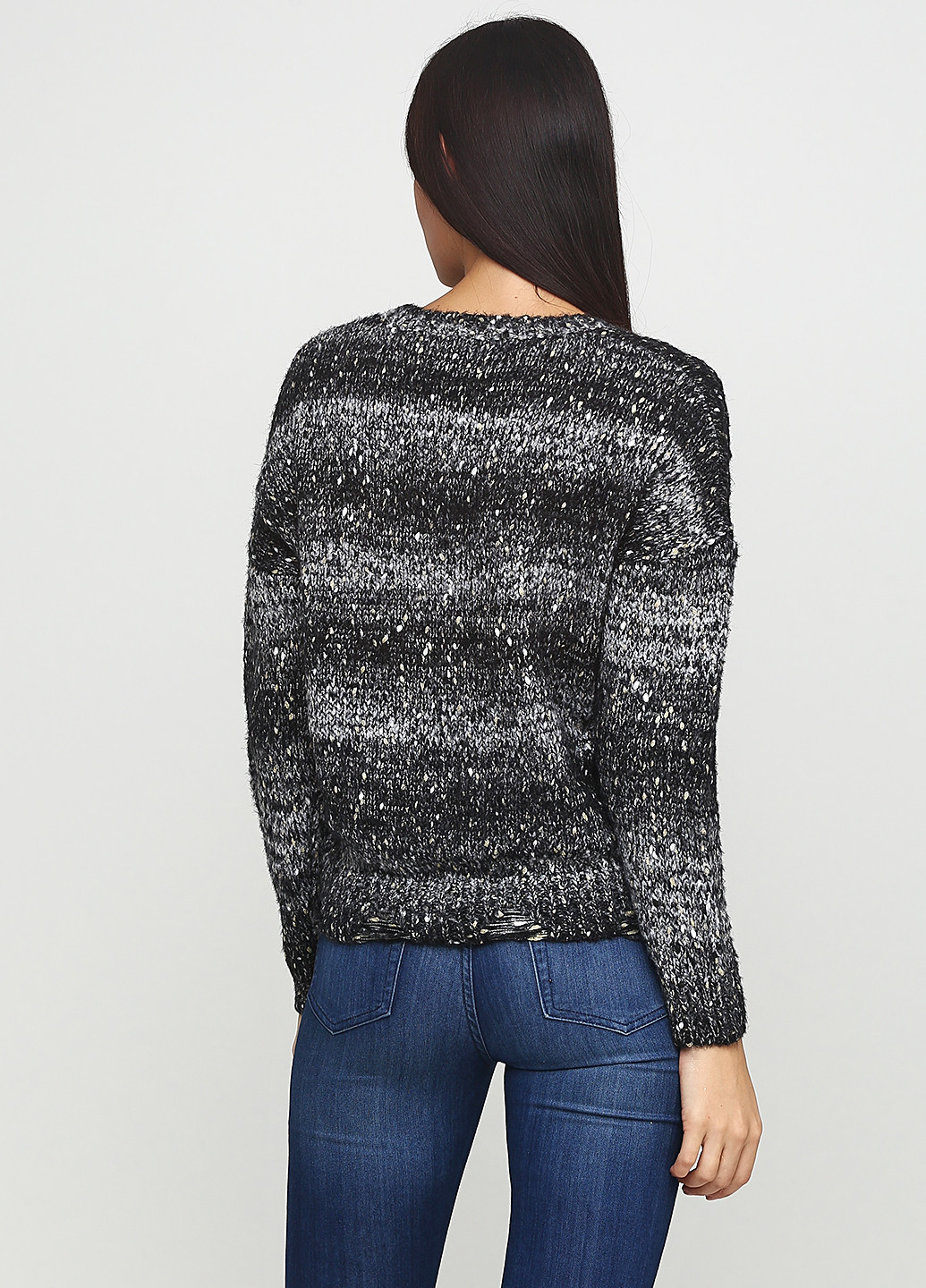 Комбинированный зимний пуловер пуловер Amo & Roma