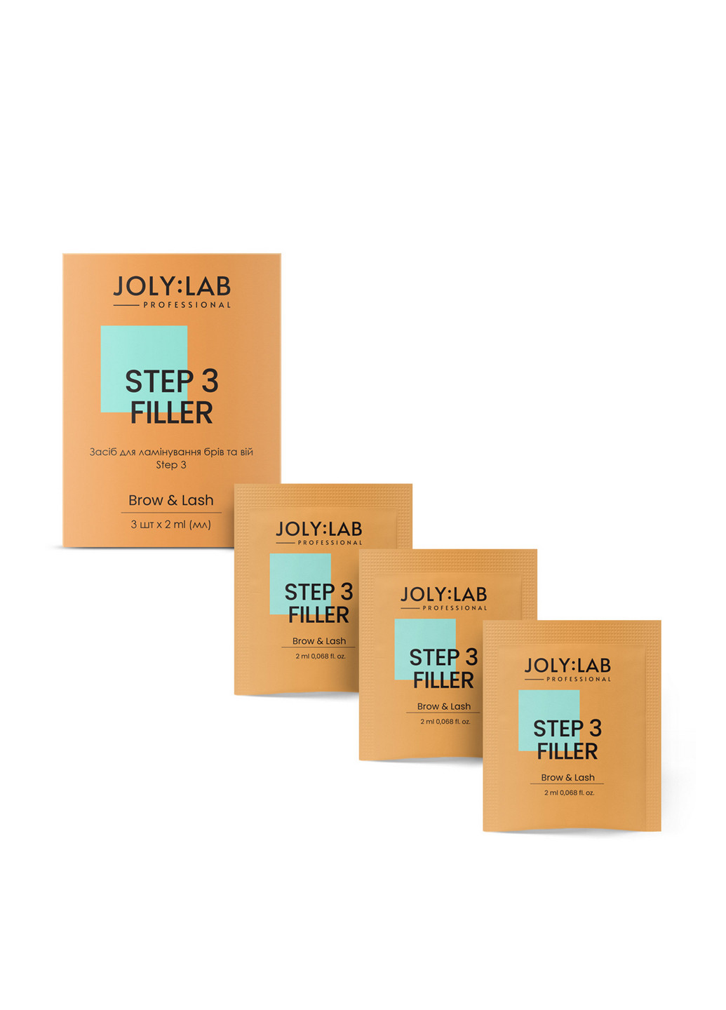 Набір засобів для ламінування брів та вій Step 3, (3 шт.х2 мл) Joly:Lab (304726957)