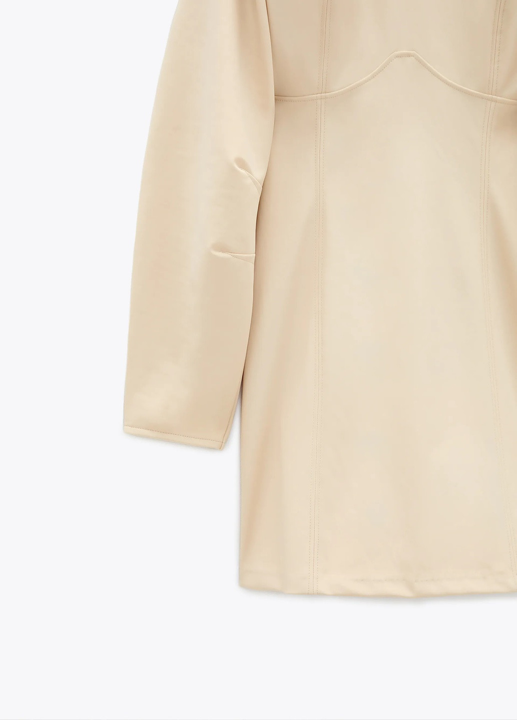 Молочное кэжуал платье Zara однотонное