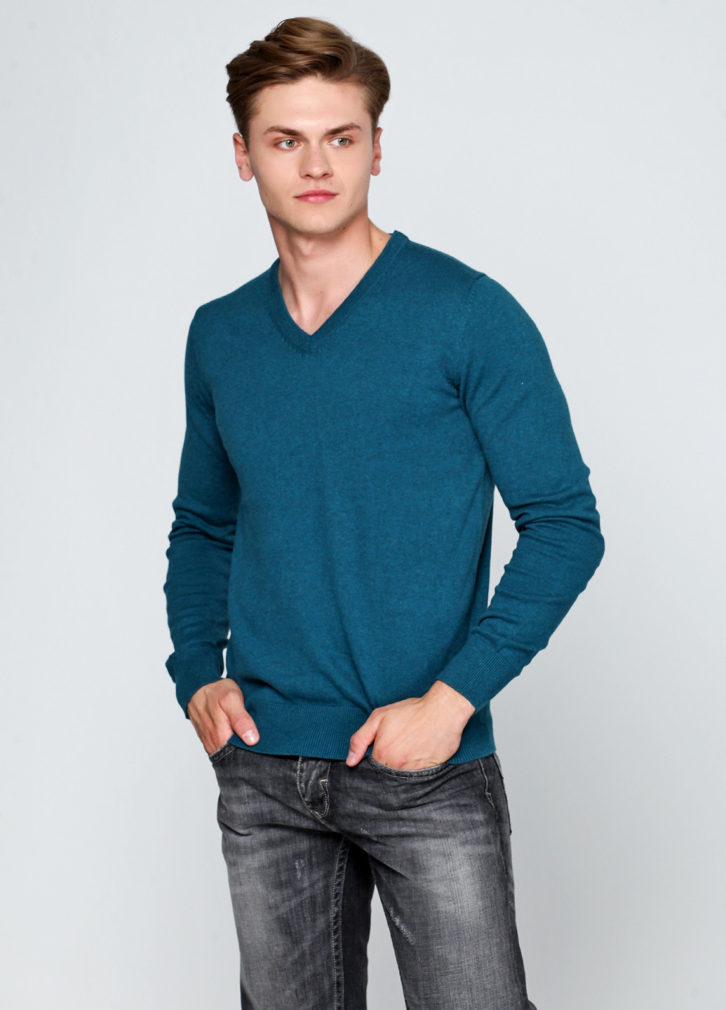 Синий демисезонный пуловер пуловер Sfera