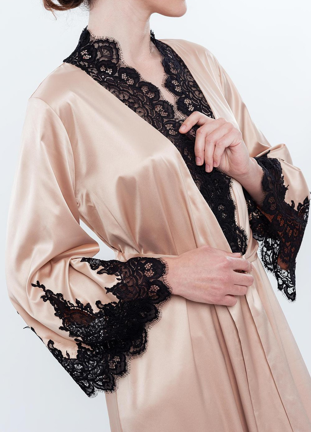 Халат жіночий L айворі S03186 Effetto (254797275)