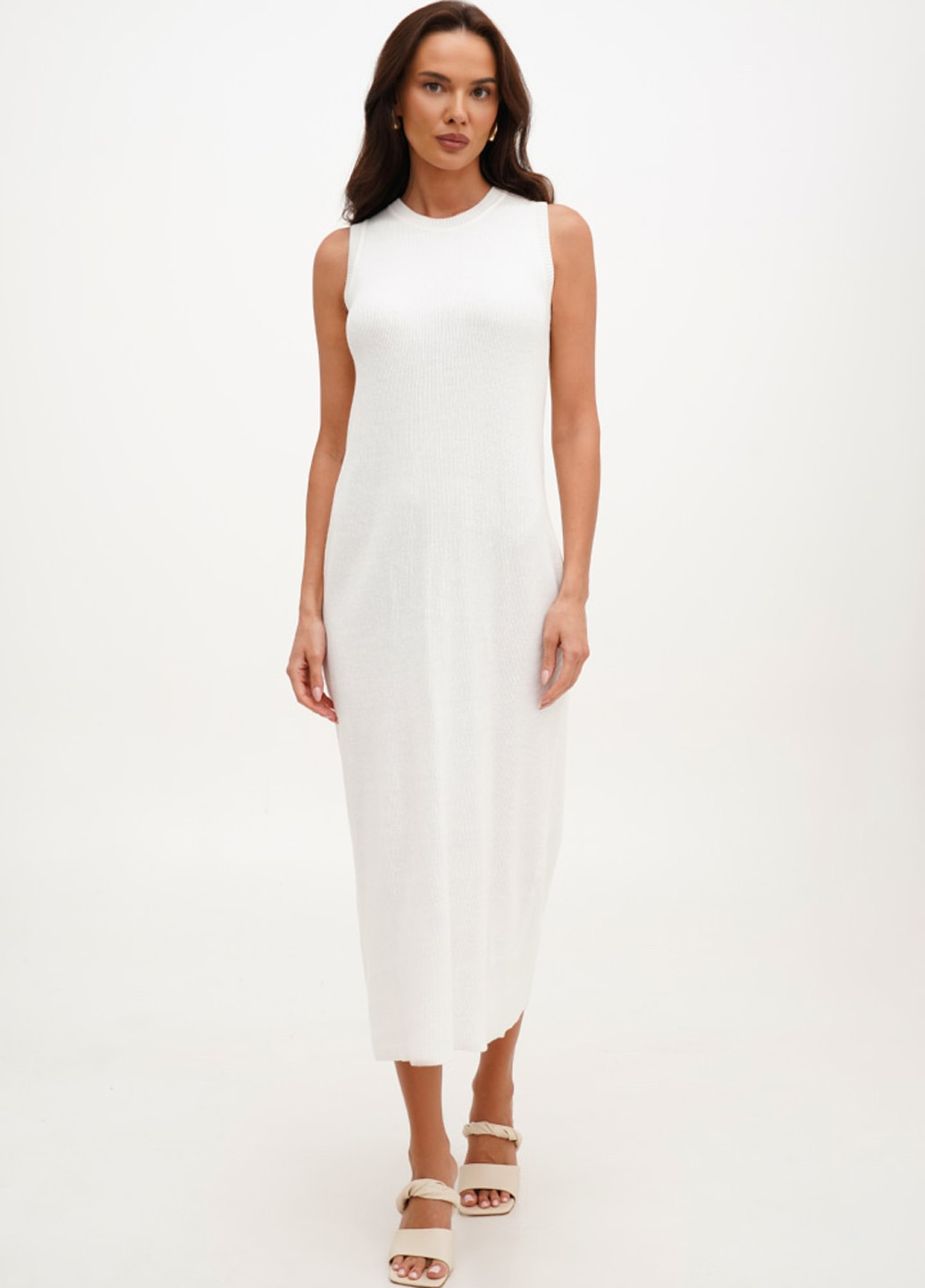 Білий кежуал сукня сукня-майка ESSME однотонна