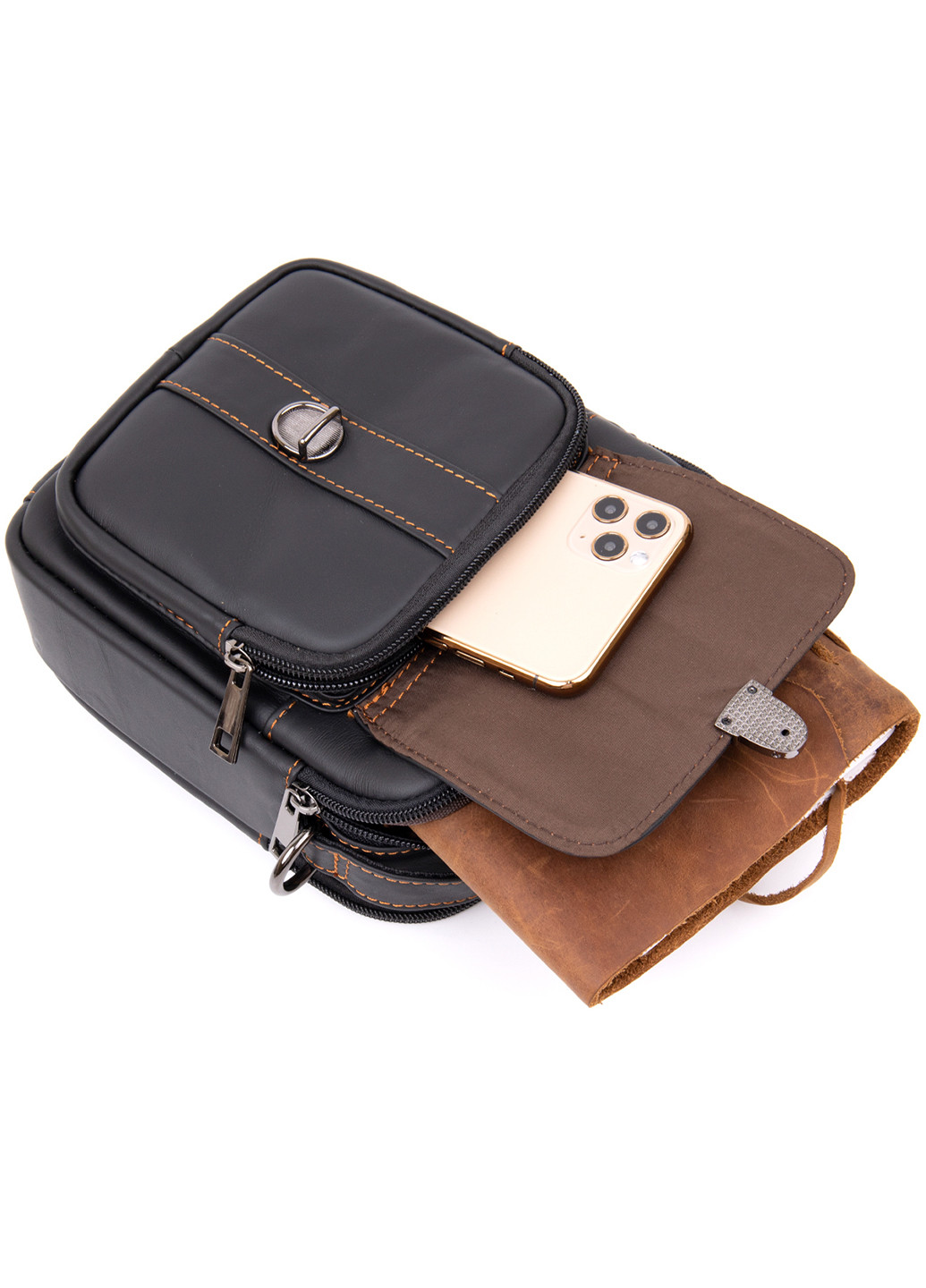 Чоловік шкіряний месенджер 18х20х7 см Vintage (252131091)