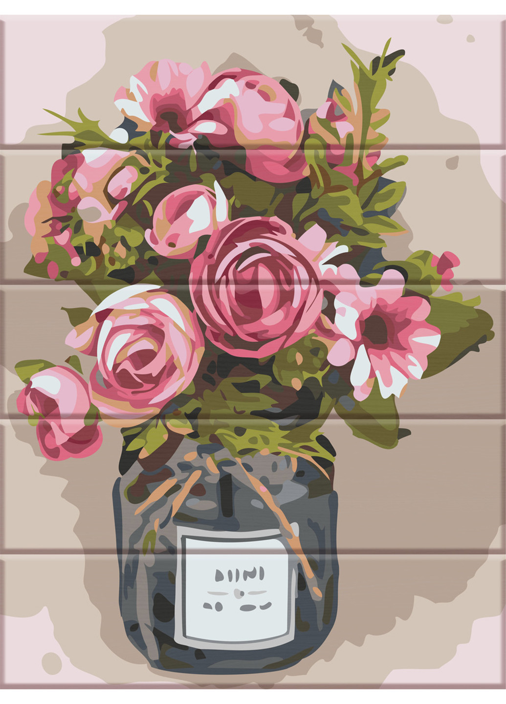 Картина по номерам на дереве "Чайні троянди" 30х40 см ArtStory (252127012)