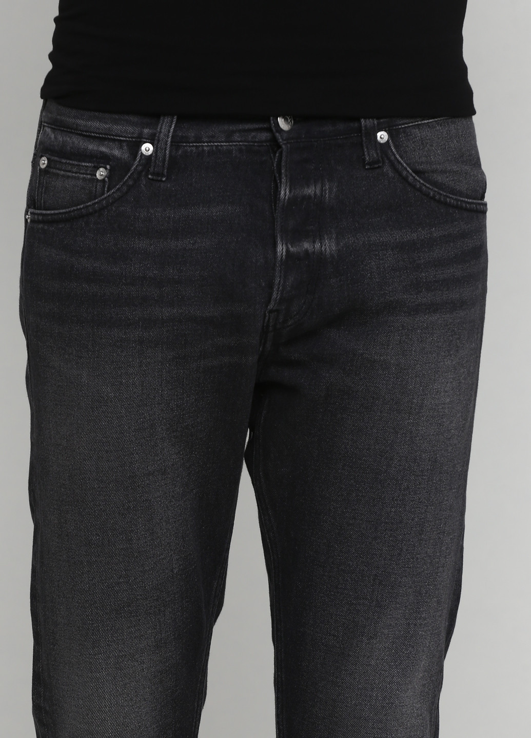 Серые демисезонные прямые джинсы MTWTFSS Weekday